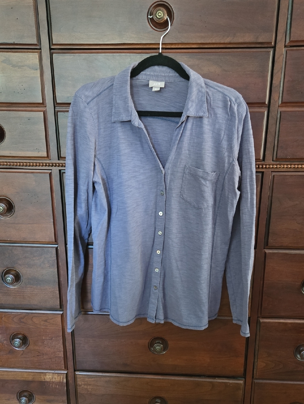 J.Jill Soft Button Down Top Size Medium Soft Purple